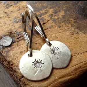 Silver Dandelion Earrings